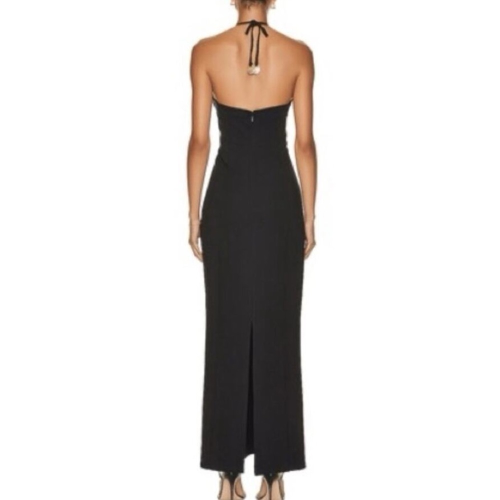 NWT Staud Bardot Black Halter Neck Keyhole Maxi Dress - Picture 2 of 9